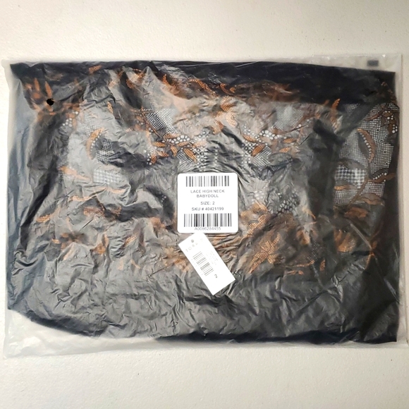 ❤️NWT VINTAGE TORRID LINGERIE LACE WIRELESS BABYDOLL- SHEER HIGH NECK PLUS SSIZE - Picture 4 of 13